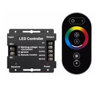 LatoYard Controller RGB Full Touch a 6 tasti per strisce luminose a LED, 30A DC12-24V con telecomando RF 2.4G, guscio di ferro, compatibile con alimentatore DC5-24V