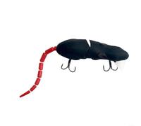 LatoYard Esca da pesca topwater multi-snodata per topwater, 15,5 g, con coda realistica e lancio lungo per spigola, luccio, pesce persico, per pesci predatori, marrone (1 topo nero)