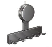 LatoYard Ganci da parete resistenti, senza trapano, ventose, organizer da cucina per utensili e asciugamani, in ABS antiruggine, 9 x 4 x 12 cm (5 ganci)