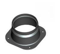 LatoYard Giunto flangiato quadrato a rotondo in plastica per condotti di ventilazione, 75/100/125/150/200/250/300 mm, connettore in PP nero con esterno liscio per serratura a bassa resistenza all'aria