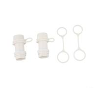 LatoYard Gruppo di scarico filettato a prova di perdite, compatibile con refrigeratori igloo 50-165 QT, corpo in PP con guarnizione in gomma e tappo attaccato (2 set)