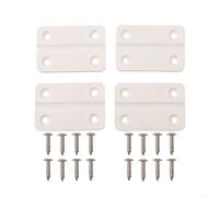 LatoYard Kit di 4 cerniere di ricambio in plastica bianche per ghiacciaia igloo, include 16 viti, robusto hardware di fissaggio a prova di sole