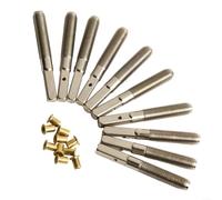 LatoYard Kit di chiavi e chiodi in metallo per arpa a lira, 10 rivetti per una facile installazione e accordatura