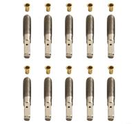 LatoYard Kit di chiavi e chiodi in metallo per arpa a lira, 10 rivetti per una facile installazione e accordatura (chiave)