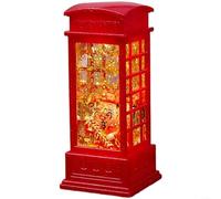 LatoYard Lanterna rossa cinese per Capodanno, luce notturna Dio della ricchezza, design con base riempita d'acqua per la decorazione delle festività (B)