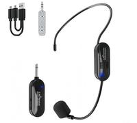 LatoYard Microfono auricolare wireless 2.4G con portata di 48,8 m, durata della batteria 6-8 ore, per insegnamento, discorso all'aperto e uso in conferenza