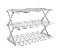 LatoYard Organizer per spezie in ferro a più livelli e griglia di raffreddamento pieghevole per il pane per cucina, nero (argento 3 strati)