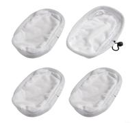 LatoYard Panni in microfibra per scopa a vapore Morphy Richards 720021 720502, lavabili, colore bianco, 4 pezzi