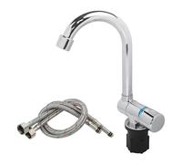 LatoYard per 360 rotante pieghevole giù rubinetto per caravan per camper, rubinetto miscelatore acqua calda fredda, design salvaspazio con 180 Flip, rubinetto per lavello in rame cromato per camper