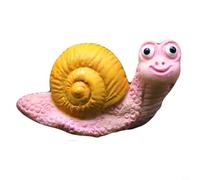 LatoYard Piccola statuetta in resina a forma di lumaca per giardino, statua Kawaii per esterni, decorazione per vialetti (giallo)
