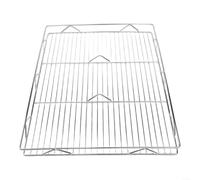 LatoYard Scolapiatti resistente in acciaio inox, 50 x 40 x 4 cm, design a griglia aperta per una rapida stagionatura della carne, facile da pulire, antiruggine per barbecue e cucina