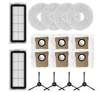 LatoYard Set completo di accessori per aspirapolvere Airbot L50 Master, per JONR per PRO e per T5 per PRO: 2 filtri, 4 panni mocio, 6 sacchetti per la polvere, 4 spazzole laterali, peli di animali
