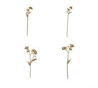 LatoYard Set di 1 supporto per piante ornamentali da giardino in metallo rustico con effetto invecchiato per patio e balcone, fiore in ferro (set di piante)