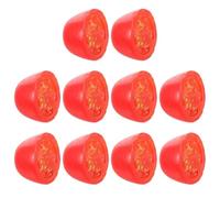 LatoYard Set di 10 verdure decorative realistiche per pomodorini ciliegini in PVC resistente, per casa, cucina e ristorante, set di attrezzi da giardinaggio bianchi