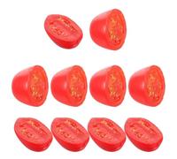 LatoYard Set di 10 verdure decorative realistiche per pomodorini ciliegini in PVC resistente, per casa, cucina e ristorante, set di attrezzi da giardinaggio cachi