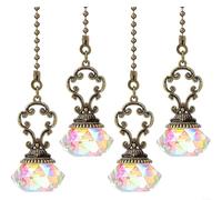 LatoYard Set di 2 catenine decorative con perline per ventilatori a soffitto e apparecchi di illuminazione, 53,3 cm, viola