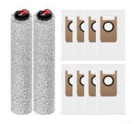 LatoYard Set di accessori con rulli di pulizia per eufy per omni per robot aspirapolvere s2, 2 rulli e 8 sacchetti per la polvere accessori (B)