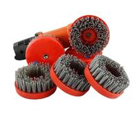LatoYard Spazzola abrasiva circolare M14 da 10,2 cm con setole in nylon e silicone al carbonio per lucidatura di marmo di granito, mola per pietra antica per rimozione ruggine
