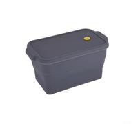 LatoYard Teglia per il pane pieghevole in silicone, 22,5 cm, con coperchio | Design pieghevole, salvaspazio, include coperchio, mantiene il pane fresco, finitura di colore grigio