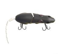 LatoYard Topwater - Esca segmentata per la pesca del topo, 15,5 g, con coda snodata per lanciare persico lungo in acqua dolce e salata (4# mouse marrone)