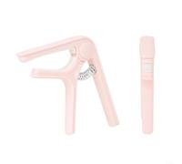 LatoYard Trigger portatile per chitarra acustica e ukulele, morsetto a molla ad alta elasticità con gomma protettiva, facile da usare con una sola mano, rosa