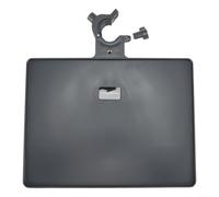 LatoYard Vassoio per accessori per microfono con supporto per smartphone, morsetto regolabile per testi e plettri, mensola in plastica stabile per studio nero (L)
