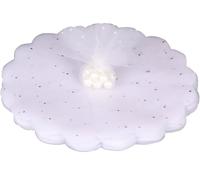 LATRAT 100 Pezzi Tulle Confetti Bomboniere Matrimonio Organza, Porta Confetti Tondi in Organza per Fai da Te, Battesimo, Matrimonio, Comunione, Cerimonia