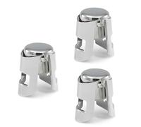 LATRAT 3 tappi per champagne, cava, prosecco e spumanti, in acciaio inox, per champagne, spumante e champagne, con tappo a bolle