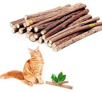 LATRAT 30 bastoncini di erba gatta per gatto, bastoncini da masticare per gatti e gatti, bastoncini da masticare in legno per aiutare il tartaro giocoso