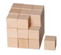 LATRAT 30 cubetti di legno piccoli, 3 x 3 x 3 cm, blocchi di legno per lavori fai da te, timbri, matematici, mattoni, mattoni, mattoncini da costruzione, pietre da gioco, puzzle