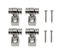 LATRAT 4 pezzi Fibbie a pressione a sfera per paletta di chitarra elettrica, fibbie a pressione a rullo, fibbie stabilizzatrici, guide per corde a rullo