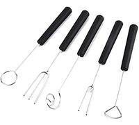 LATRAT 5 forchette da fonduta in acciaio inox, per dolci, per cioccolatini e tartufo, per dolci fai da te, per cioccolatini fatti a mano