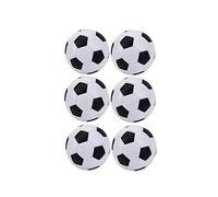 LATRAT 6 palline da calcio balilla nero bianco, Calcio Balilla Set da 6 Pezzi da Tavolo Palle di Ricambio Sport Calcio Gioco Palla Bianche e Nere, 32mm