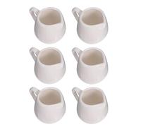 LATRAT 6 Pezzi Mini Brocca per Latte in Ceramica Bianca Con Manico - Piccolo Creamer per Caffè, Tè, Crema, Salsa - 100 ml