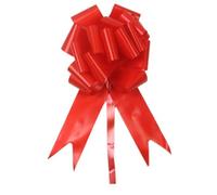 LATRAT 60 Pezzi Fiocchi Regalo Grandi, Coccarde Matrimonio Auto Fiocchi Decorazioni Nozze Nastro Addobbi Macchine Casa Giardino, 4,5 * 150 cm, Rosso