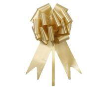 LATRAT 60 Pezzi Fiocchi Regalo Grandi, Coccarde Matrimonio Auto Fiocchi Decorazioni Nozze Nastro Addobbi Macchine Casa Giardino, 4,5 * 150 cm, Oro