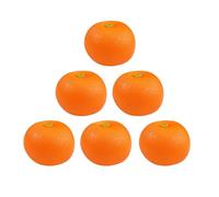 LATRAT 6pcs artificiale arancio falso frutta plastica cibo, arance di frutta realistiche per la casa cucina partito decorazione accessori fotografia