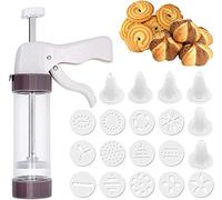 LATRAT Cookie Maker Press Gun Kit per la produzione di biscotti e glassa, pressa per dolci e biscotti, pressa per pasticceria, utensili per decorare torte