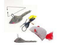 LATRAT Giocattolo per gatti fai da te, telaio della porta sospeso, mouse elastico, con 2 topi di ricambio, giocattolo per gatti, retrattile per beccuccio per gatti e contro la noia