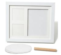 LATRAT Kit Souvenir impronta e impronta del bambino, impronta mano piede bebe cornice per foto neonato per decorazione camera da letto, regalo originale per nascita