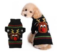 LATRAT Maglione di Natale per cani, abbigliamento di alce, costume caldo per cuccioli, piccolo e medio cane (S, alano)