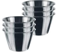 LATRAT Set di 6 stampi per budini in acciaio inox, per budini, budino, mini acciaio inox