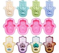 LATRAT Stampo in silicone per colata di loto nel palmo della palma, stampo in silicone a mano di Fatima, stampi per candele in resina