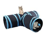LATRAT Tunnel per gatti pieghevole, porta una piccola palla, tunnel per gatti interni giocattoli per gatti, puppy, coniglio