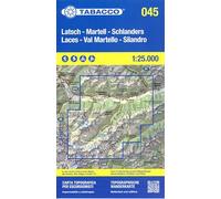 Latsch - Martell - Schlanders / Laces - Val Martello - Silandro. Carta topografica in scala 1:25.000. Ediz. multilingue: Tabacco Wanderkarte 1:25000: 45