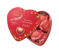 Latta a Forma di Cuore -LindLindor- 55 Grammi con Praline di Cioccolato al Latte e Morbido Ripieno Lindor