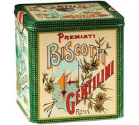 Latta Biscotti Assortiti 1kg - Edizione Retrò da Collezione con Margherite, Brasil, Osvego Mini e Marie - Idea Regalo Elegante con Selezione Classica di Biscotti Italiani Tradizionali