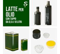Latta per olio Verde a Bottiglie e Rettangolare stagna 250/500 ml 1 2 3 5 10 lt