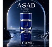 Lattafa Asad Zanzibar Blue 100ML Regalo per Festival Pasqua Regalo di Compleanno vetro