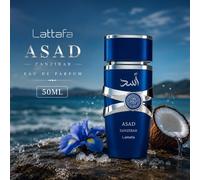 Lattafa Asad Zanzibar EDP 50ML Profumo da uomo Fragranza fresca marina legnosa a lunga durata vetro
